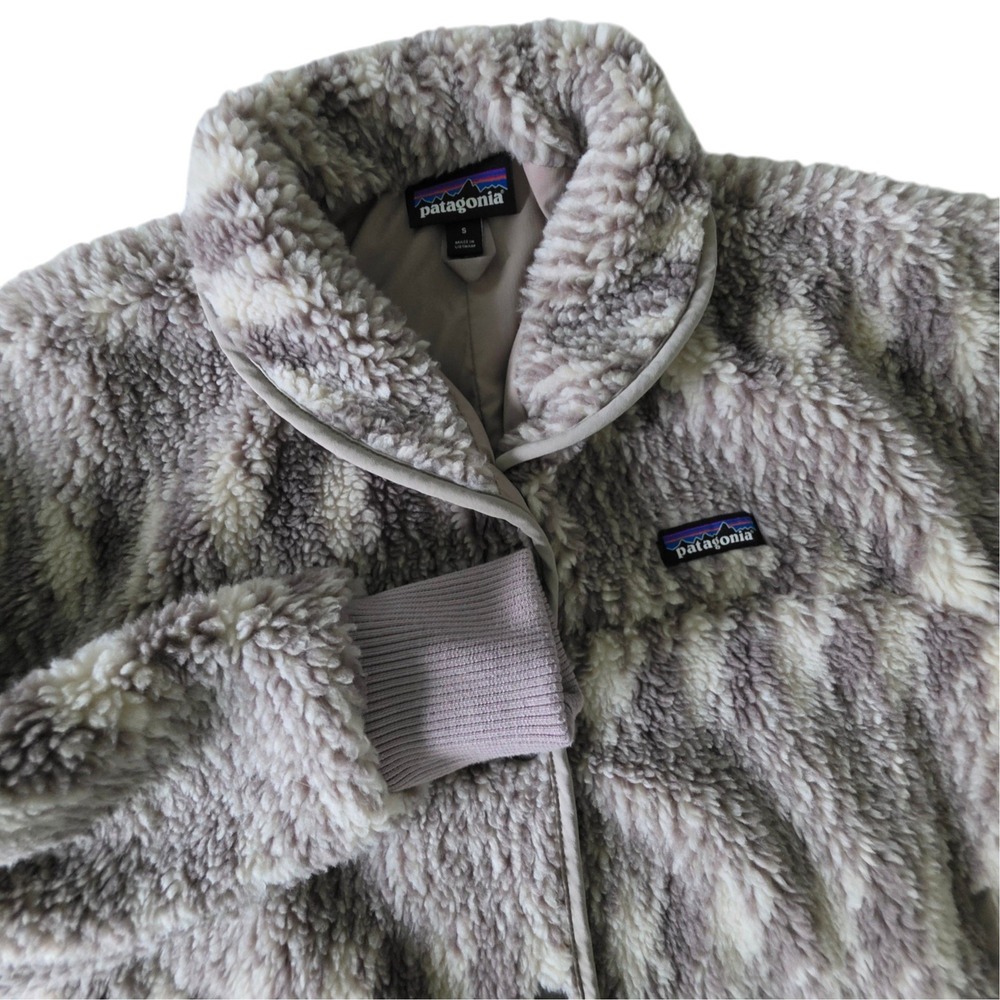 Patagonia Womens Retro-X Deep Pile Snap Front Jacket Taupe Fleece 22865 Small